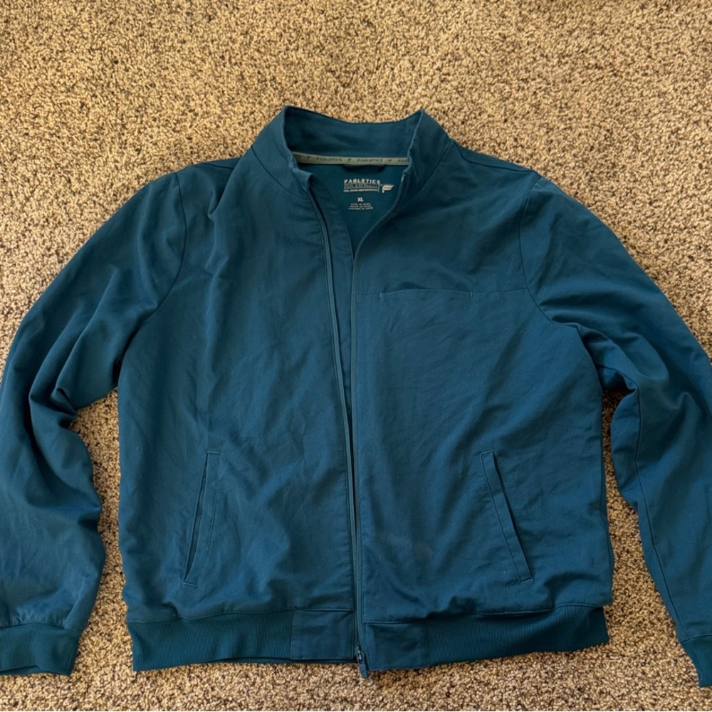 Fabletics Deep Teal Scrub Jacket - image 1